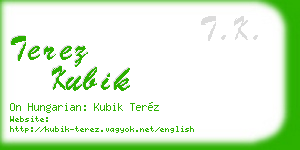 terez kubik business card